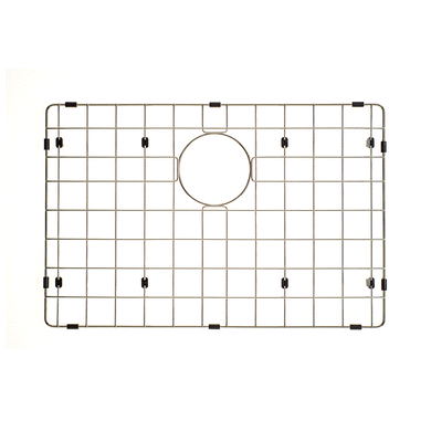 Retto II Stainless Steel Sink Grid 600 x 400mm with Rear Waste Hole, Brushed SS Nickel