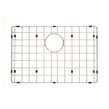 Retto II Stainless Steel Sink Grid 600 x 400mm with Rear Waste Hole, Brushed SS Nickel