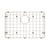 Retto II Stainless Steel Sink Grid 600 x 400mm with Rear Waste Hole, Brushed SS Nickel
