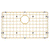 Retto II Stainless Steel Sink Grid 700 x 400mm with Rear Waste Hole, Brushed Brass Gold