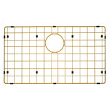 Retto II Stainless Steel Sink Grid 700 x 400mm with Rear Waste Hole, Brushed Brass Gold