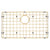 Retto II Stainless Steel Sink Grid 700 x 400mm with Rear Waste Hole, Brushed Brass Gold