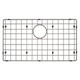Retto II Stainless Steel Sink Grid 700 x 400mm with Rear Waste Hole, Brushed Gunmetal Black