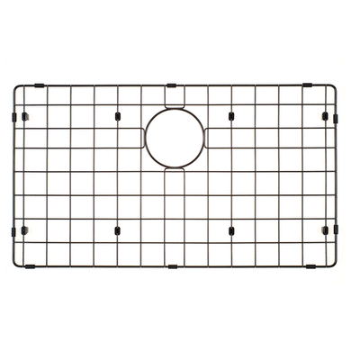 Retto II Stainless Steel Sink Grid 700 x 400mm with Rear Waste Hole, Brushed Gunmetal Black