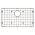 Retto II Stainless Steel Sink Grid 700 x 400mm with Rear Waste Hole, Brushed Gunmetal Black