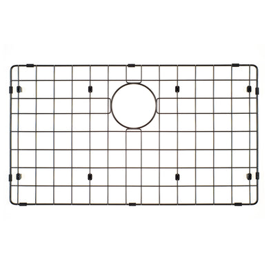 Retto II Stainless Steel Sink Grid 700 x 400mm with Rear Waste Hole, Brushed Gunmetal Black