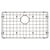 Retto II Stainless Steel Sink Grid 700 x 400mm with Rear Waste Hole, Brushed Gunmetal Black