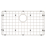 Retto II Stainless Steel Sink Grid 700 x 400mm with Rear Waste Hole, Brushed SS Nickel
