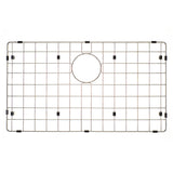 Retto II Stainless Steel Sink Grid 700 x 400mm with Rear Waste Hole, Brushed SS Nickel