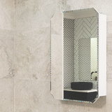 Radiant Jewel 600mm x 900mm Mirrored Shaving Cabinet, Matte White