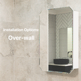 Radiant Jewel 600mm x 900mm Mirrored Shaving Cabinet, Matte White