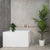 Cubix Extra Height 1000mm Japanese Soaking Bathtub, Gloss White