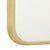 Retti Rectangular 600mm x 750mm Mirror with Brushed Brass (Gold) Frame