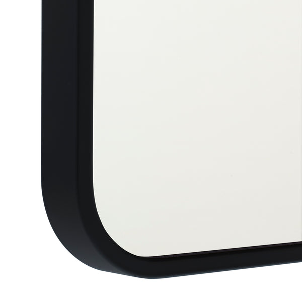 Retti Rectangular 1500mm x 900mm Mirror with Matte Black Frame
