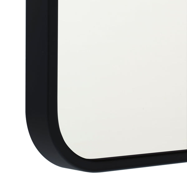 Retti Rectangular Mirror with Matte Black Frame | 5 sizes available, from 450mm to 1500mm