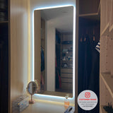 Retti Rectangular 1500mm x 750mm LED Mirror with Frosted Glass Border and Demister