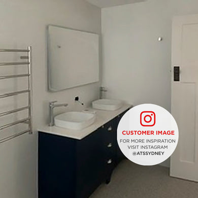 *Clearance* Retti Rectangular 1200mm x 750mm Frontlit and Backlit LED Frameless Mirror with Frosted Glass Border and Demister