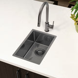 Retto II 290mm x 440mm x 230mm Small Stainless Steel Sink, Brushed Gunmetal Black