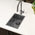Retto II 290mm x 440mm x 230mm Small Stainless Steel Sink, Brushed Gunmetal Black