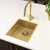Retto II 390mm x 440mm x 230mm Stainless Steel Sink, Brushed Brass (Gold)