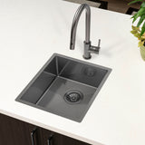 Retto II 390mm x 440mm x 230mm Stainless Steel Sink, Brushed Gunmetal Black