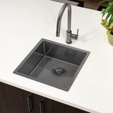 Retto II 450mm x 450mm x 230mm Stainless Steel Sink, Brushed Gunmetal Black