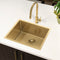 Retto II 550mm x 450mm x 300mm Extra Height Stainless Steel Sink, Brushed Brass Gold