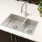 Retto II 675mm x 450mm x 230mm Stainless Steel Double Sink, Brushed SS Nickel