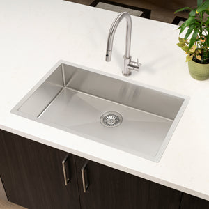 Retto II 750mm x 450mm x 230mm Stainless Steel Sink, Brushed SS Nickel
