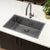 Retto II 750mm x 450mm x 300mm Extra Height Stainless Steel Sink, Brushed Gunmetal Black