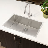 Retto II 750mm x 450mm x 300mm Extra Height Stainless Steel Sink, Brushed SS Nickel