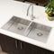 Retto II 875mm x 450mm x 230mm Stainless Steel Double Sink, Brushed SS Nickel
