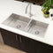 Retto II 975mm x 450mm x 230mm Stainless Steel Double Sink, Brushed SS Nickel