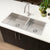 Retto II 975mm x 450mm x 230mm Stainless Steel Double Sink, Brushed SS Nickel