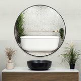 Round 900mm Framed Mirror with Matte Black Frame *Clearance Stock*