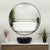 Round 900mm Framed Mirror with Matte Black Frame *Clearance Stock*