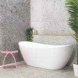 Whitehaven 1700mm Double High Back Freestanding Bath, Gloss White