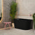 Avalon 1300mm Back to Wall Freestanding Bath, Matte Black