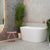 Avalon 1300mm Back to Wall Freestanding Bath, Matte White