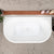 Avalon 1300mm Back to Wall Freestanding Bath, Gloss White