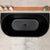Avalon 1400mm Back to Wall Freestanding Bath, Matte Black