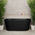 Avalon 1500mm Back to Wall Freestanding Bath, Matte Black