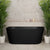 Avalon 1500mm Back to Wall Freestanding Bath, Matte Black