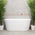 Avalon 1500mm Back to Wall Freestanding Bath, Matte White