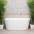 Avalon 1600mm Back to Wall Freestanding Bath, Matte White