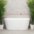 Avalon 1500mm Back to Wall Freestanding Bath, Matte White