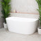 Avalon II 1600mm Back to Wall Freestanding Bath, Matte White