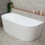 Avalon 1600mm Back to Wall Freestanding Bath, Gloss White