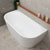 Avalon 1600mm Back to Wall Freestanding Bath, Gloss White