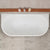 Avalon 1600mm Back to Wall Freestanding Bath, Gloss White